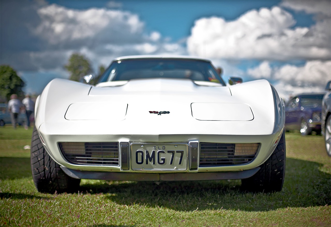 Corvette with pop-up headlights