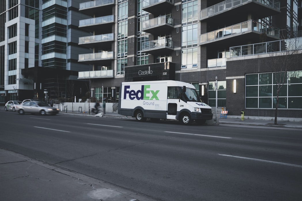 General Motors BrightDrop service through a FedEx truck